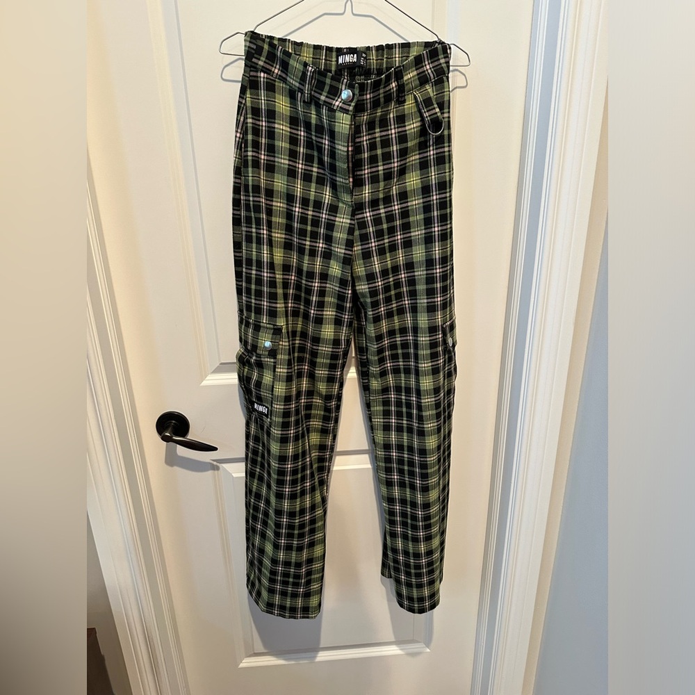 Minga London plaid cargo pants.